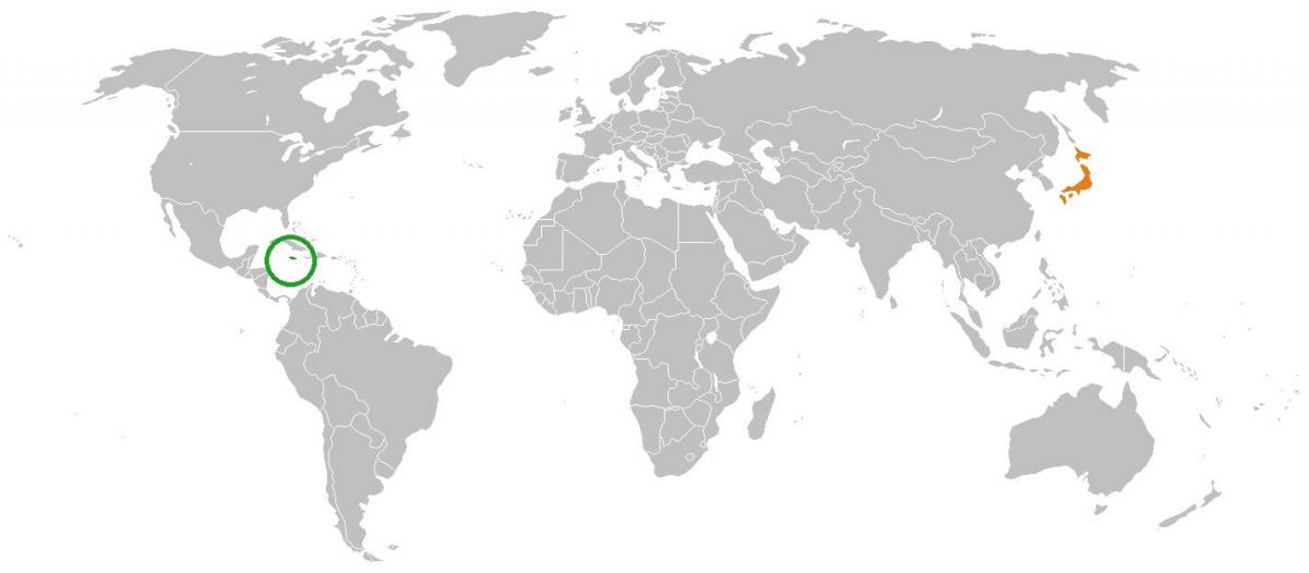 جمیکا پر دنیا کے نقشے