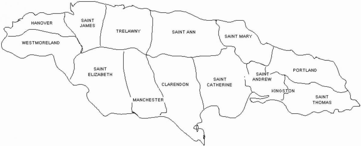 جمیکا کے نقشے اور parishes